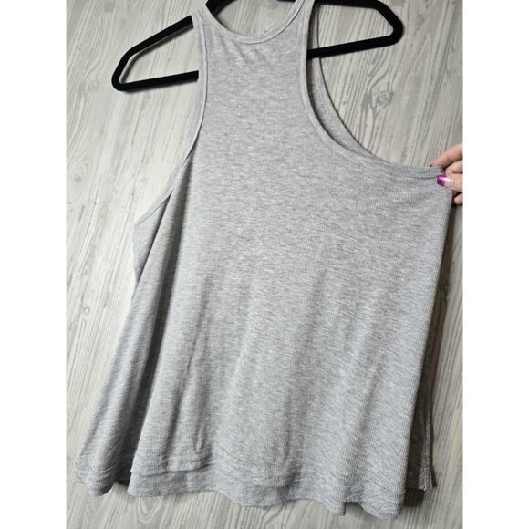 Free People Intimately Grey Ribbed Swing Tank Top Women’s Size Large - Picture 2 of 7